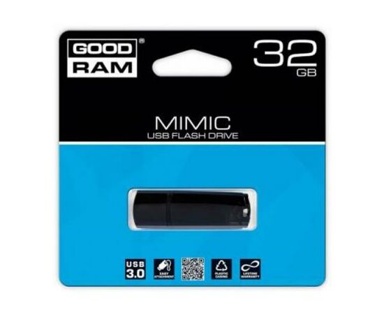 USB флеш накопитель Goodram 32GB Mimic Black USB 3.0 (UMM3-0320K0R11), изображение 4 USB флеш накопитель Goodram 32GB Mimic Black USB 3.0 (UMM3-0320K0R11), изображение 4