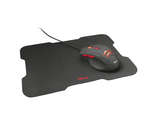 Мышка Trust Ziva Gaming mouse with Mouse pad (21963), изображение 2 Мышка Trust Ziva Gaming mouse with Mouse pad (21963), изображение 2