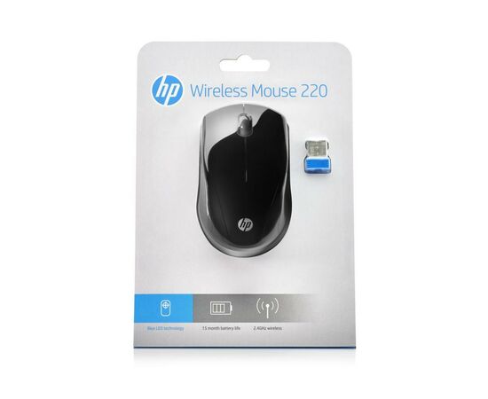 Мышка HP 220 Black (3FV66AA), изображение 3 Мышка HP 220 Black (3FV66AA), изображение 3