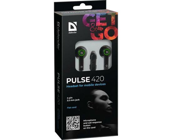 Наушники Defender Pulse 420 Green (63422), изображение 5 Наушники Defender Pulse 420 Green (63422), изображение 5