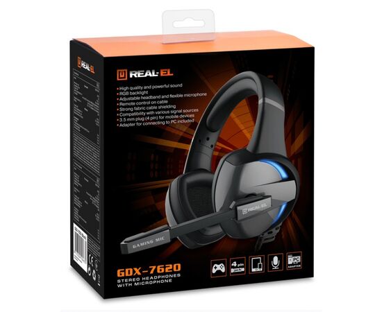Наушники REAL-EL GDX-7620 Black, изображение 9 Наушники REAL-EL GDX-7620 Black, изображение 9