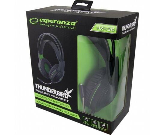 Навушники Esperanza EGH430 Black-Green (EGH430), зображення 2 Навушники Esperanza EGH430 Black-Green (EGH430), зображення 2