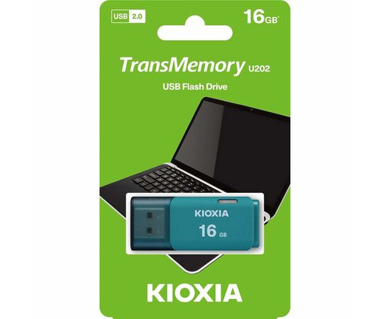 USB флеш накопитель Kioxia 16GB TransMemory U202 Blue USB 2.0 (LU202L016GG4), изображение 3 USB флеш накопитель Kioxia 16GB TransMemory U202 Blue USB 2.0 (LU202L016GG4), изображение 3