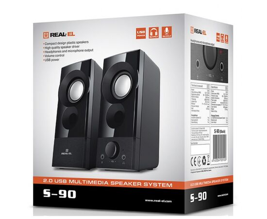 Акустическая система REAL-EL S-90 Black, изображение 9 Акустическая система REAL-EL S-90 Black, изображение 9