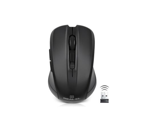 Мышка REAL-EL RM-307 Wireless Black, изображение 6 Мышка REAL-EL RM-307 Wireless Black, изображение 6
