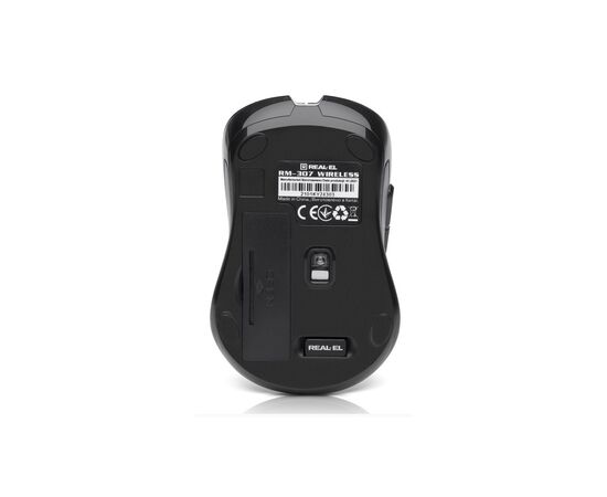 Мышка REAL-EL RM-307 Wireless Black, изображение 8 Мышка REAL-EL RM-307 Wireless Black, изображение 8