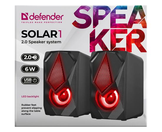 Акустическая система Defender Solar 1 Black (65401), изображение 8 Акустическая система Defender Solar 1 Black (65401), изображение 8