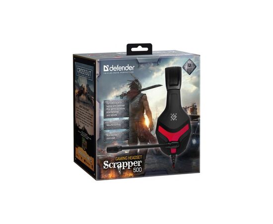 Навушники Defender Scrapper 500 Black-Red (64500), зображення 9 Навушники Defender Scrapper 500 Black-Red (64500), зображення 9