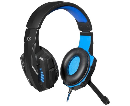 Навушники Defender Warhead G-390 LED Black-blue (64039), зображення 2 Навушники Defender Warhead G-390 LED Black-blue (64039), зображення 2