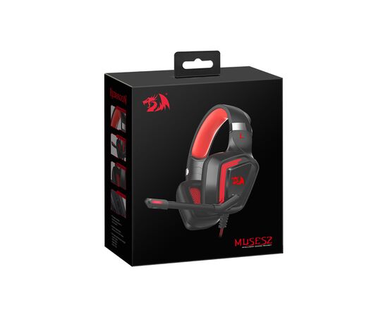 Наушники Redragon Muses 2 USB Black-Red (77909), изображение 7 Наушники Redragon Muses 2 USB Black-Red (77909), изображение 7