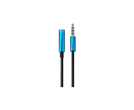 Кабель мультимедийный Maxxter 3.5 мм jack M to F 1.0m 4-pin (A-3434-1m)