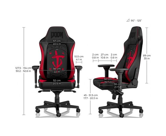 Кресло игровое Noblechairs Hero Doom Edition (NBL-HRO-PU-DET), изображение 9 Кресло игровое Noblechairs Hero Doom Edition (NBL-HRO-PU-DET), изображение 9