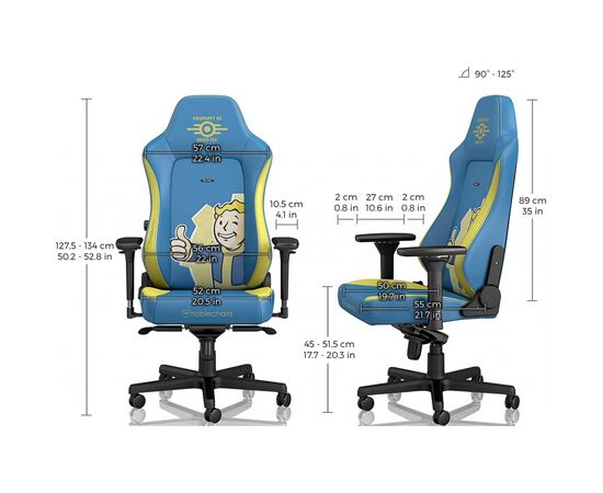 Кресло игровое Noblechairs Hero Fallout Vault Tec Edition (NBL-HRO-PU-FVT), изображение 9 Кресло игровое Noblechairs Hero Fallout Vault Tec Edition (NBL-HRO-PU-FVT), изображение 9