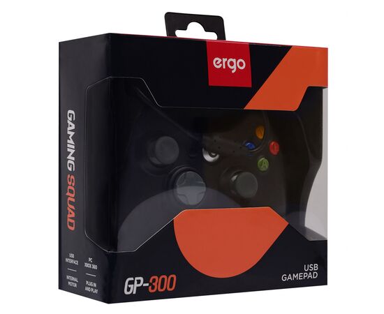 Геймпад Ergo GP-300 USB Black (GP-300), изображение 7 Геймпад Ergo GP-300 USB Black (GP-300), изображение 7