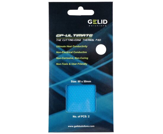 Термопрокладка Gelid Solutions GP-Ultimate Thermal Pad 90x50x2 mm, 2 шт (TP-VP04-D), зображення 2 Термопрокладка Gelid Solutions GP-Ultimate Thermal Pad 90x50x2 mm, 2 шт (TP-VP04-D), зображення 2