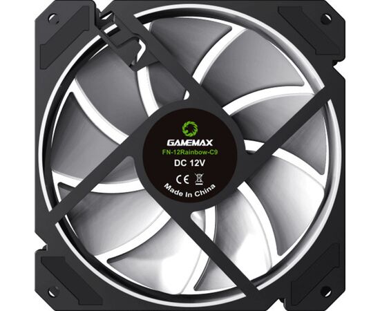 Кулер для корпуса Gamemax FN-12Rainbow-C9, изображение 2 Кулер для корпуса Gamemax FN-12Rainbow-C9, изображение 2