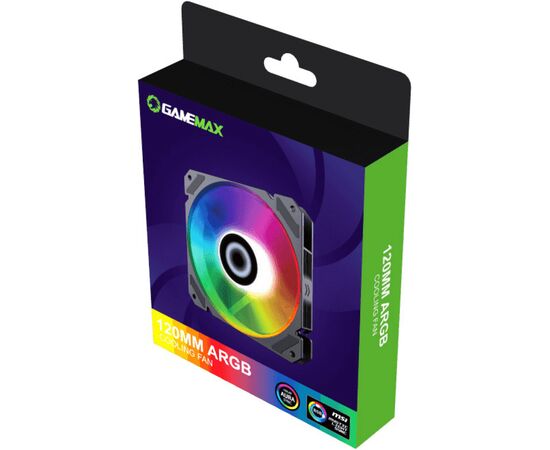 Кулер для корпуса Gamemax FN-12Rainbow-C9, изображение 7 Кулер для корпуса Gamemax FN-12Rainbow-C9, изображение 7