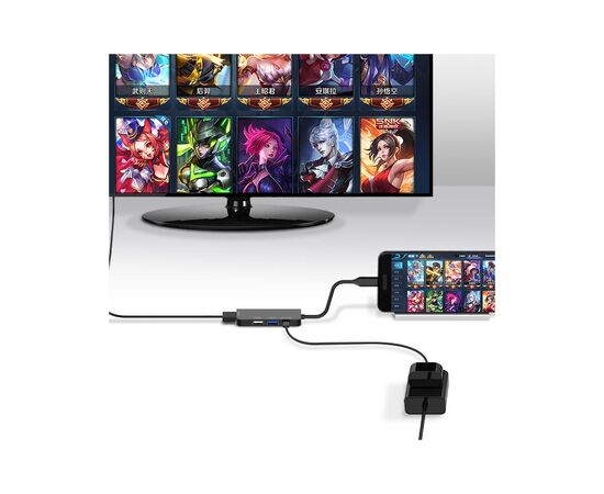 Концентратор XoKo AC-400 Type-C to HDMI+USB 3.0+USB 2.0+Micro USB (XK-AC-400), изображение 5 Концентратор XoKo AC-400 Type-C to HDMI+USB 3.0+USB 2.0+Micro USB (XK-AC-400), изображение 5
