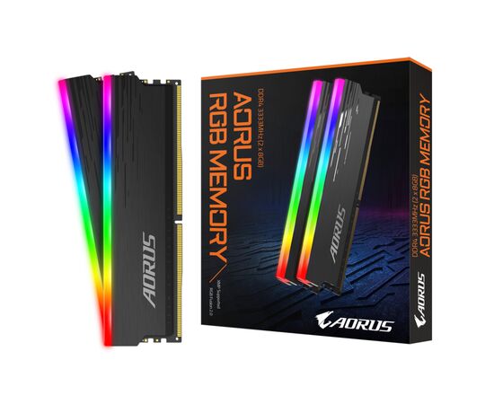 Модуль памяти для компьютера DDR4 16GB (2x8GB) 3333 MHz AORUS RGB Fusion 2.0 Memory boost GIGABYTE (GP-ARS16G33)
