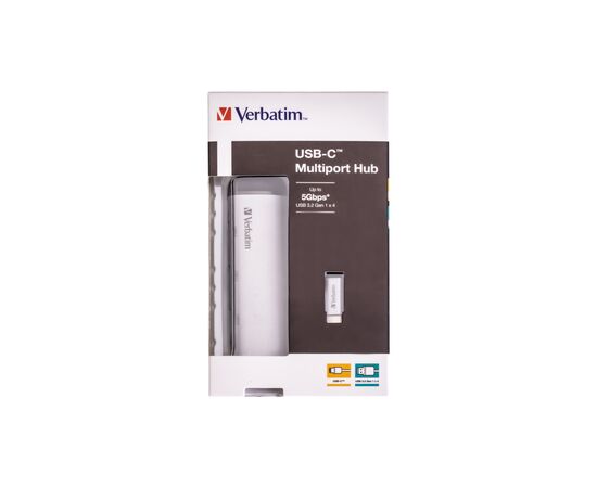 Концентратор Verbatim USB Type-C MP Hub 4 x USB 3.2 G1 (49147), зображення 4 Концентратор Verbatim USB Type-C MP Hub 4 x USB 3.2 G1 (49147), зображення 4