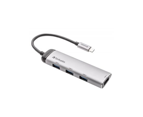Концентратор Verbatim USB Type-C MP Hub 4 x USB 3.2 G1 (49147)