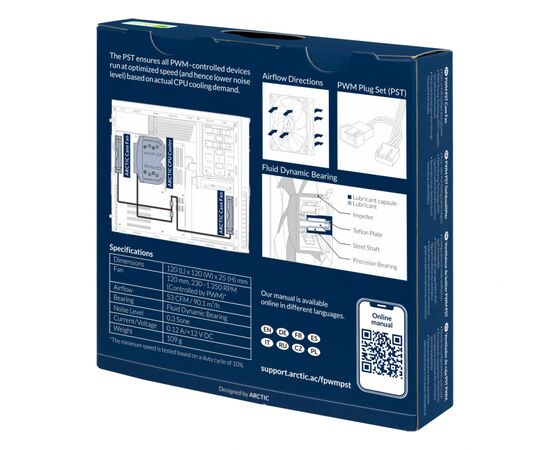 Кулер для корпуса Arctic F12 PWM PST (ACFAN00198A), изображение 6