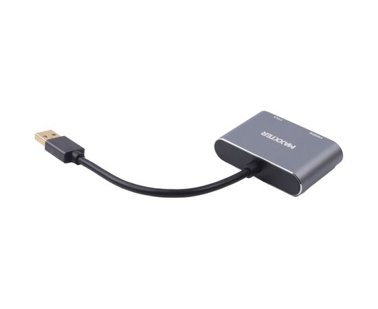 Переходник Maxxter USB to HDMI/VGA (V-AM-HDMI-VGA), изображение 2 Переходник Maxxter USB to HDMI/VGA (V-AM-HDMI-VGA), изображение 2