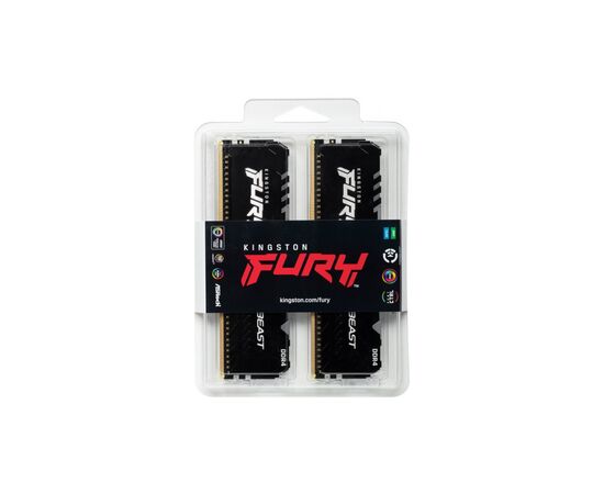 Модуль памяти для компьютера DDR4 32GB (2x16GB) 3200 MHz Beast RGB Kingston Fury (ex.HyperX) (KF432C16BBAK2/32), изображение 3 Модуль памяти для компьютера DDR4 32GB (2x16GB) 3200 MHz Beast RGB Kingston Fury (ex.HyperX) (KF432C16BBAK2/32), изображение 3