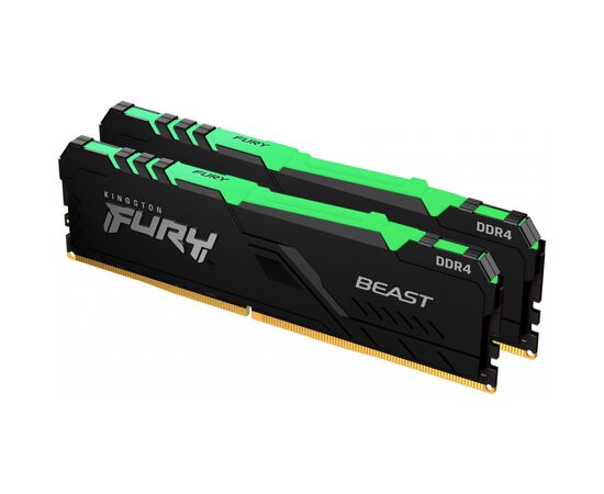 Модуль памяти для компьютера DDR4 32GB (2x16GB) 3200 MHz Beast RGB Kingston Fury (ex.HyperX) (KF432C16BBAK2/32)