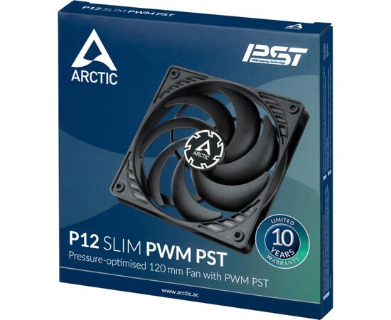 Кулер для корпуса Arctic P12 Slim PWM PST (ACFAN00187A), изображение 4 Кулер для корпуса Arctic P12 Slim PWM PST (ACFAN00187A), изображение 4
