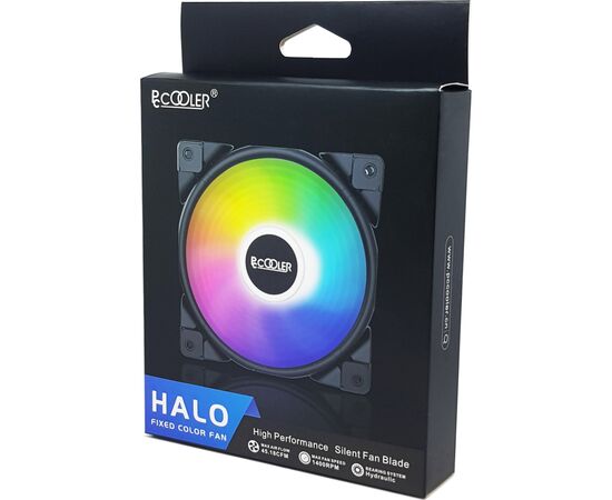 Кулер для корпуса PcСooler Halo Fixed Color Fan, изображение 6 Кулер для корпуса PcСooler Halo Fixed Color Fan, изображение 6