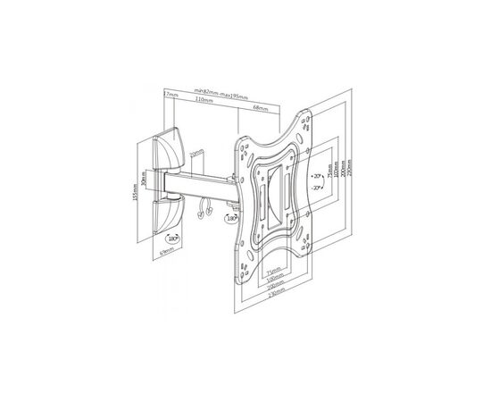 Кронштейн ITech LCD52B White, изображение 2 Кронштейн ITech LCD52B White, изображение 2