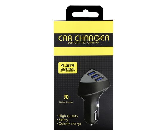 Зарядное устройство XoKo CC-300 3 USB 4.2A Black (CC-300-BK), изображение 3 Зарядное устройство XoKo CC-300 3 USB 4.2A Black (CC-300-BK), изображение 3