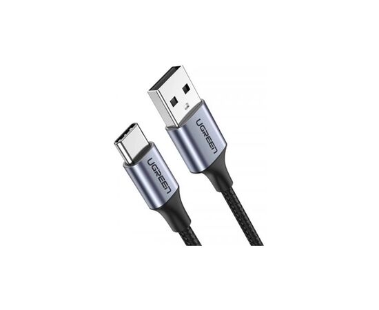 Дата кабель USB 2.0 AM to Type-C 1.5m US284 Angled Alum. Braid (Black) Ugreen (60782)
