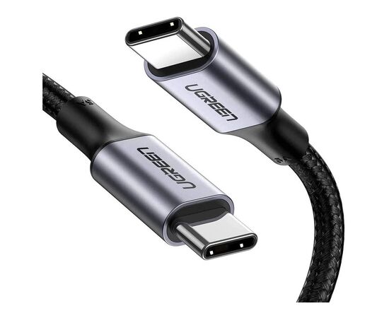 Дата кабель USB Type-C to Type-C 2.0m US316 100W 5A Alum. (Black) Ugreen (70429)
