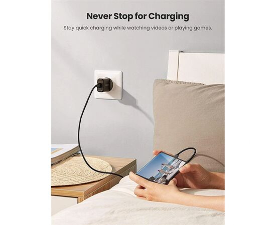 Зарядное устройство Ugreen CD122 18W USB QC 3.0 Charger (Black) (70273), изображение 4 Зарядное устройство Ugreen CD122 18W USB QC 3.0 Charger (Black) (70273), изображение 4