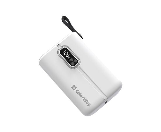 Батарея універсальна ColorWay 10 000 mAh Full power (USB QC3.0 + USB-C Power Delivery 22.5 (CW-PB100LPK2WT-PDD)
