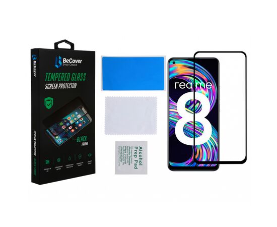 Стекло защитное BeCover Realme 8 / 8 Pro Black (706684), изображение 3 Стекло защитное BeCover Realme 8 / 8 Pro Black (706684), изображение 3