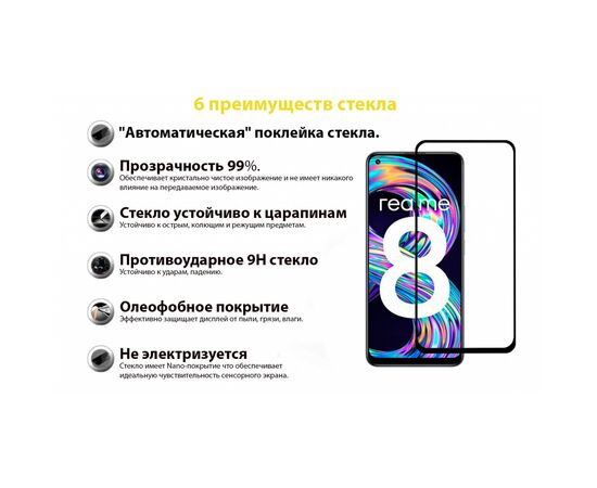 Стекло защитное BeCover Realme 8 / 8 Pro Black (706684), изображение 5 Стекло защитное BeCover Realme 8 / 8 Pro Black (706684), изображение 5