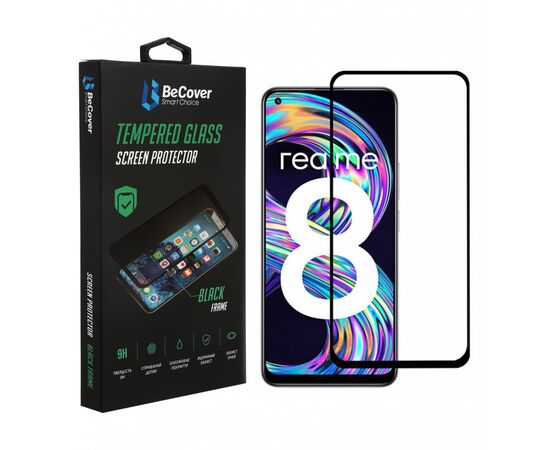 Стекло защитное BeCover Realme 8 / 8 Pro Black (706684)