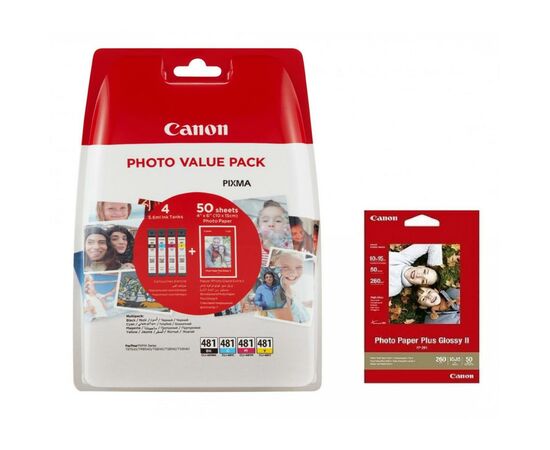 Картридж Canon CLI-481 BCMY +Paper PP-201 50s (2101C004)