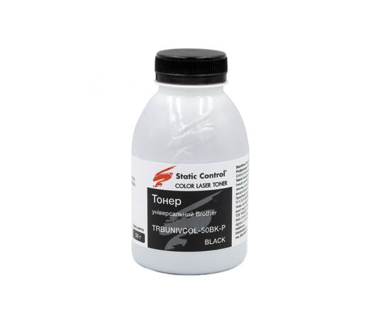 Тонер Brother 50г black, фасовка Static Control (TRBUNIVCOL-50BK-P)
