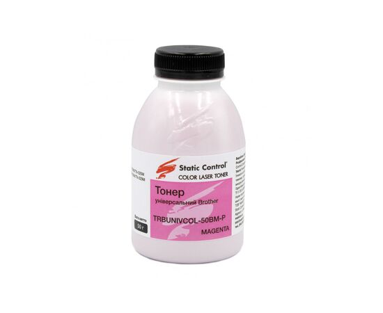 Тонер Brother 50г magenta, фасовка Static Control (TRBUNIVCOL-50BM-P)
