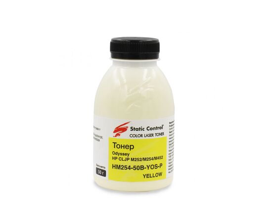 Тонер HP CLJP M252/M254/M452 50г yellow, фасовка Static Control (HM254-50B-YOS-P)