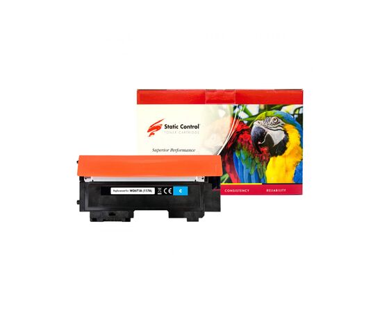 Картридж Static Control HP W2071A (117A) cyan Parrot (002-01-S2071APB)