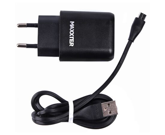 Зарядное устройство Maxxter 1 USB + cable Micro-USB (WC-QC-AtM-01), изображение 3 Зарядное устройство Maxxter 1 USB + cable Micro-USB (WC-QC-AtM-01), изображение 3