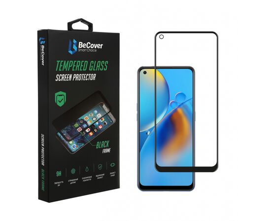 Стекло защитное BeCover Oppo A74 4G Black (706656)