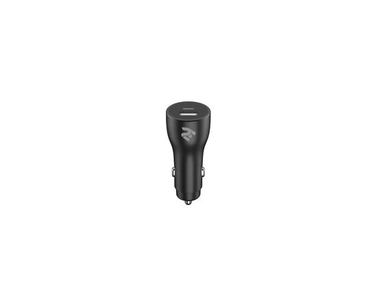 Зарядное устройство 2E Dual USB Car Charger 38W, PD, QC, black (2E-ACR18PDQC-B)