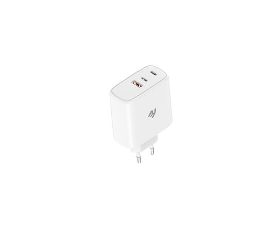 Зарядное устройство 2E USB-C Wall Charger GaN 65W, white (2E-WC3USB65W-W), изображение 2 Зарядное устройство 2E USB-C Wall Charger GaN 65W, white (2E-WC3USB65W-W), изображение 2