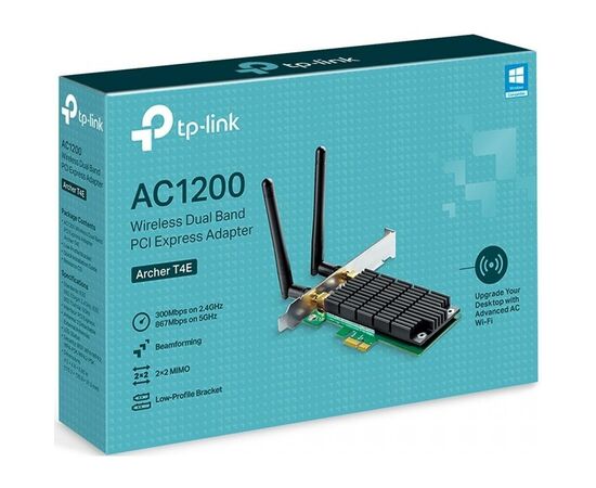 Ретранслятор TP-Link Archer T4E AC1200, PCI Express, Beamforming (ARCHER-T4E), изображение 6 Ретранслятор TP-Link Archer T4E AC1200, PCI Express, Beamforming (ARCHER-T4E), изображение 6